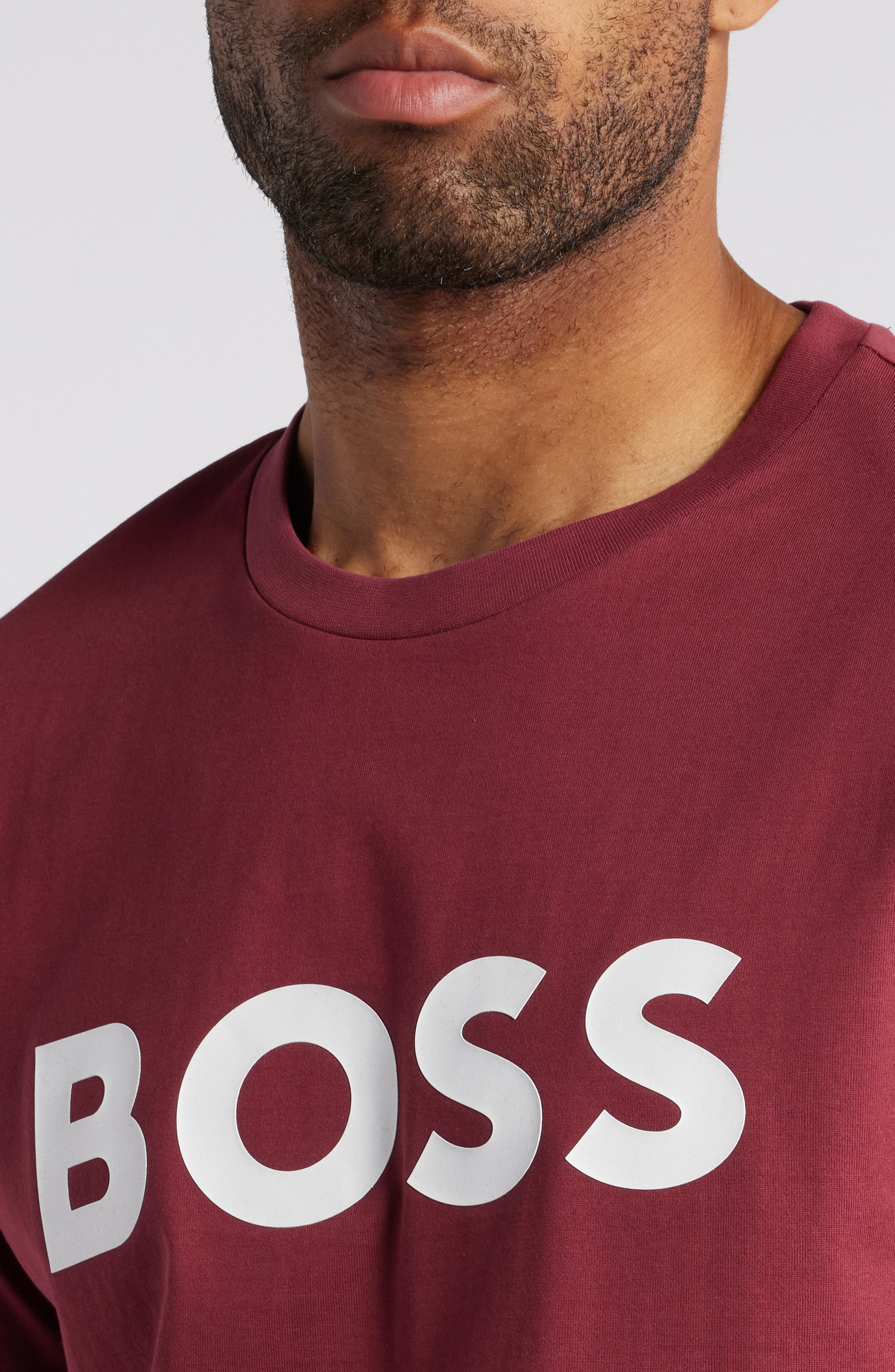 BOSS Tiburt Logo Graphic T-Shirt in Dark Red at Nordstrom - 4