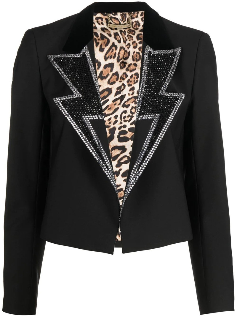 rhinestone cropped blazer 1
