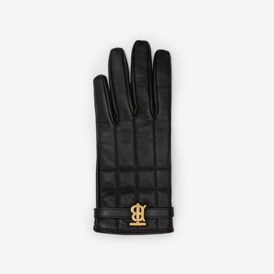 Burberry Silk-lined Monogram Motif Quilted Leather Gloves outlook