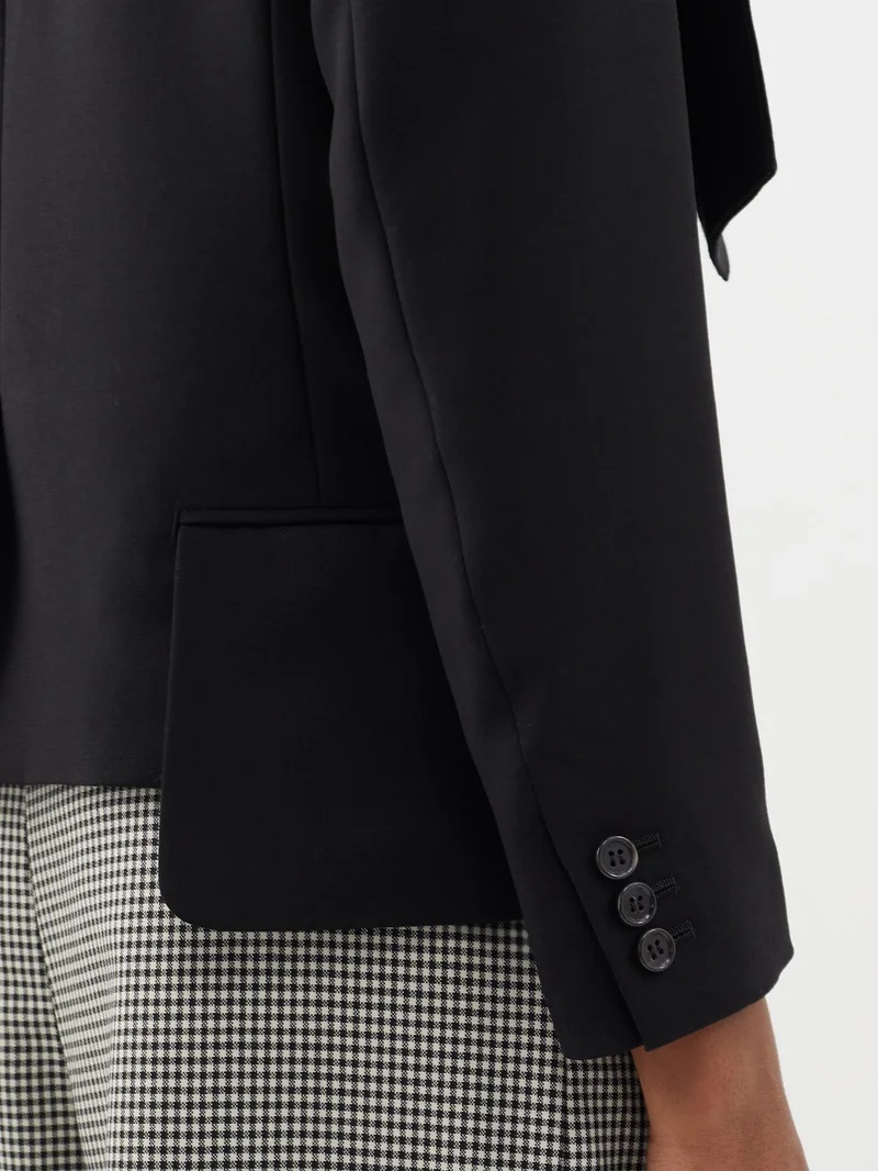 Deconstructed double-breasted wool-blend jacket - 3