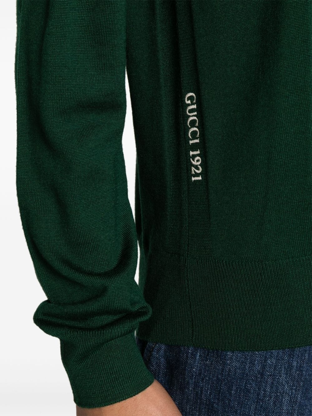 embroidered-logo wool jumper - 5