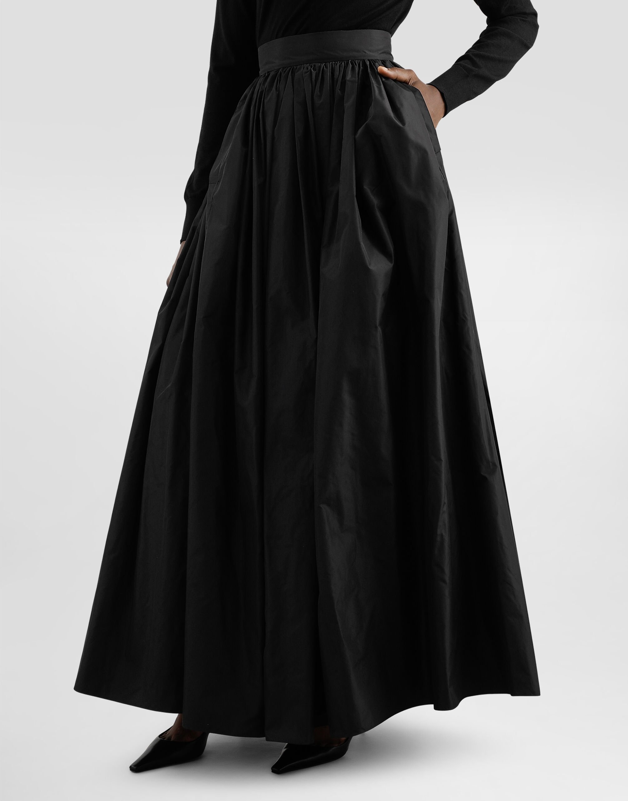 Long taffeta circle skirt - 4