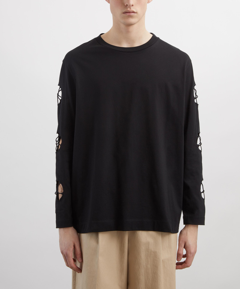 Simone Rocha Daisy Cutout Long-Sleeve T-Shirt outlook