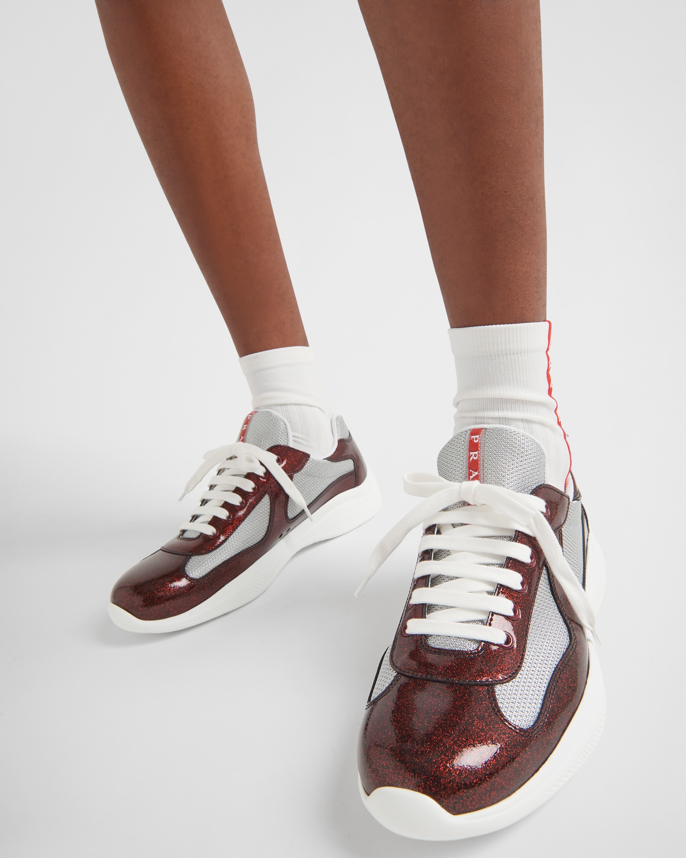 Prada America's Cup patent leather and bike fabric sneakers - 3