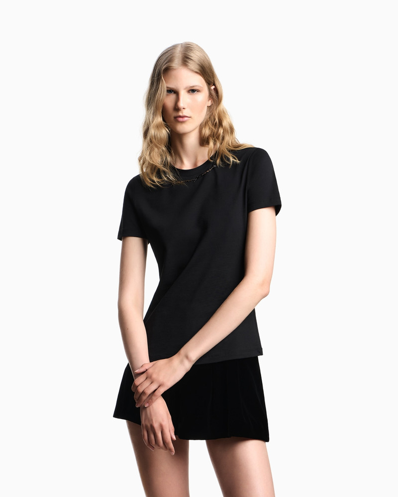 EMPORIO ARMANI LIQUID VELVET SHORTS WITH PLEATS outlook