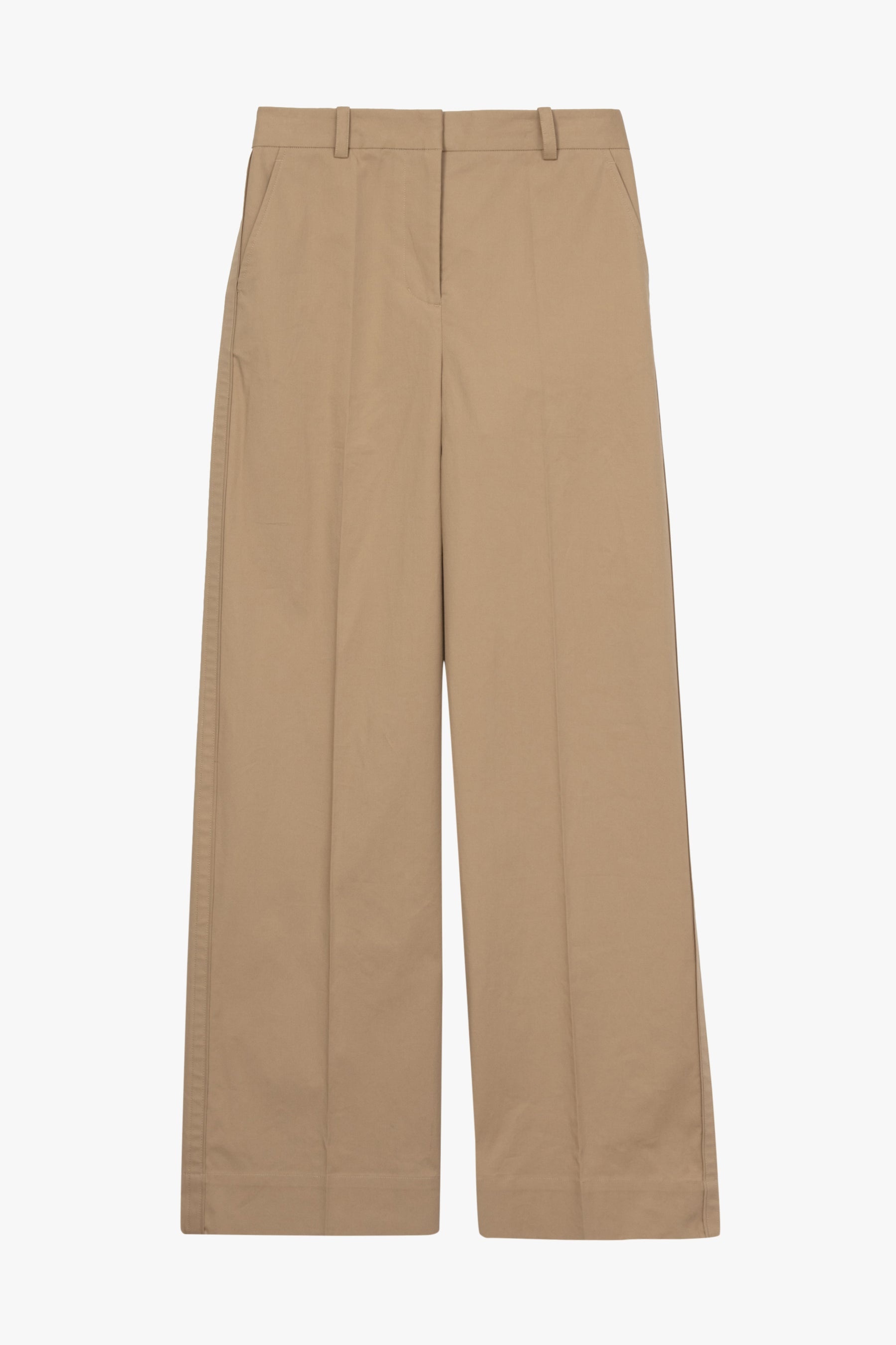 Flat Front Wide Leg Trousers - 5