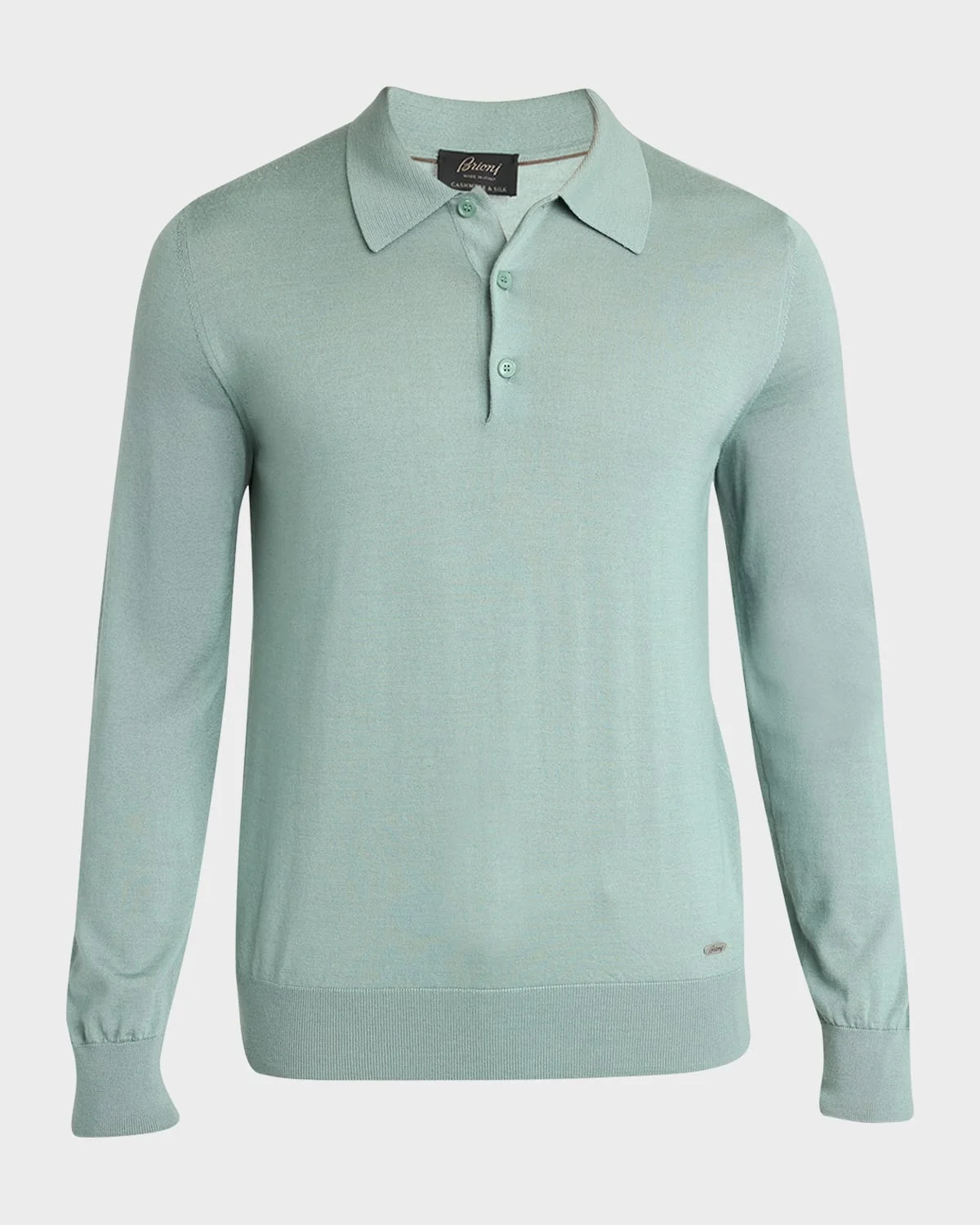 Men's Cashmere-Silk Polo Sweater - 1