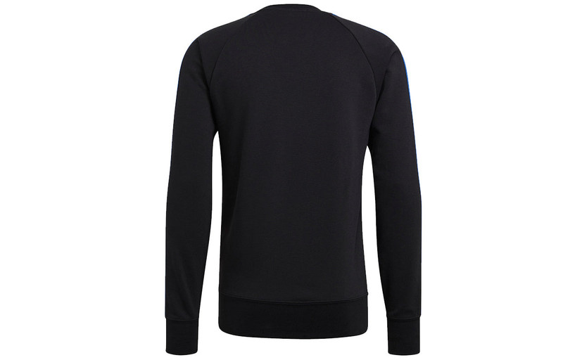 adidas Men's adidas Real Swt Top Woven Real Madrid Team Logo Soccer/Football Round Neck Sports Black GU9706 outlook