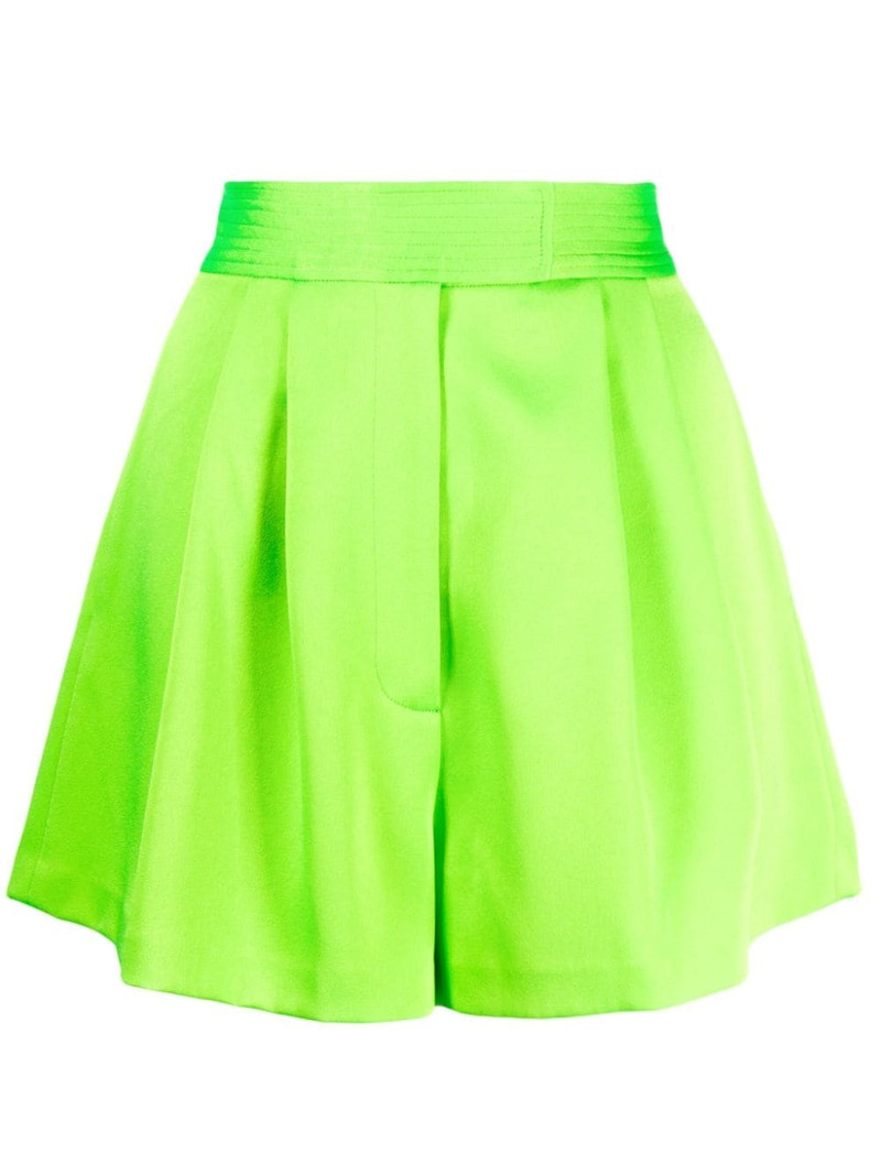 pleated high-waisted shorts 1