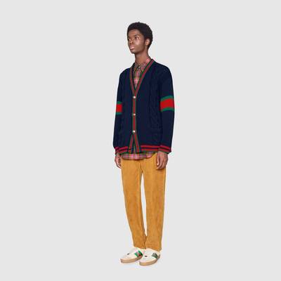 GUCCI Oversize cable knit cardigan outlook