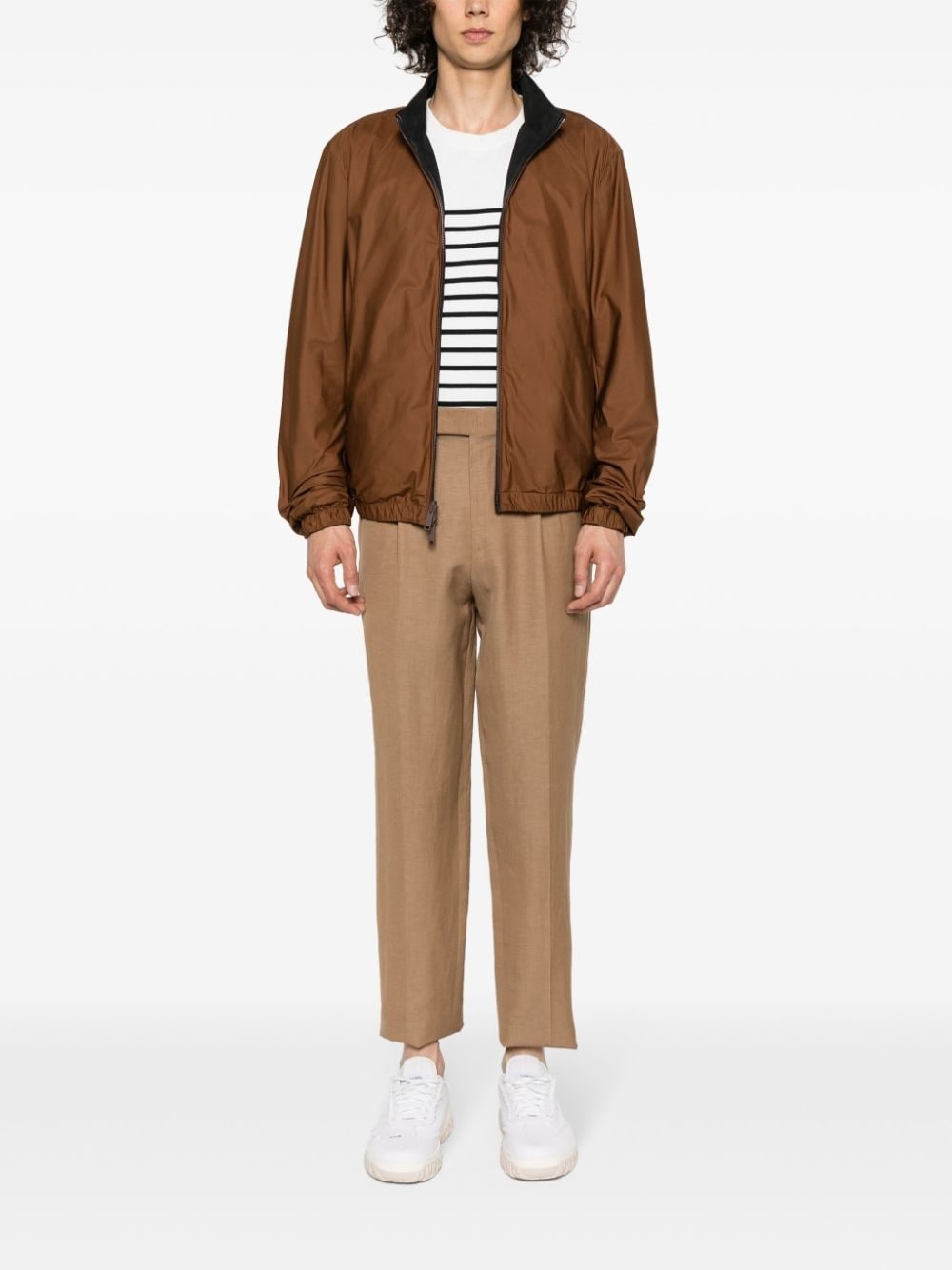 tapered linen trousers - 2