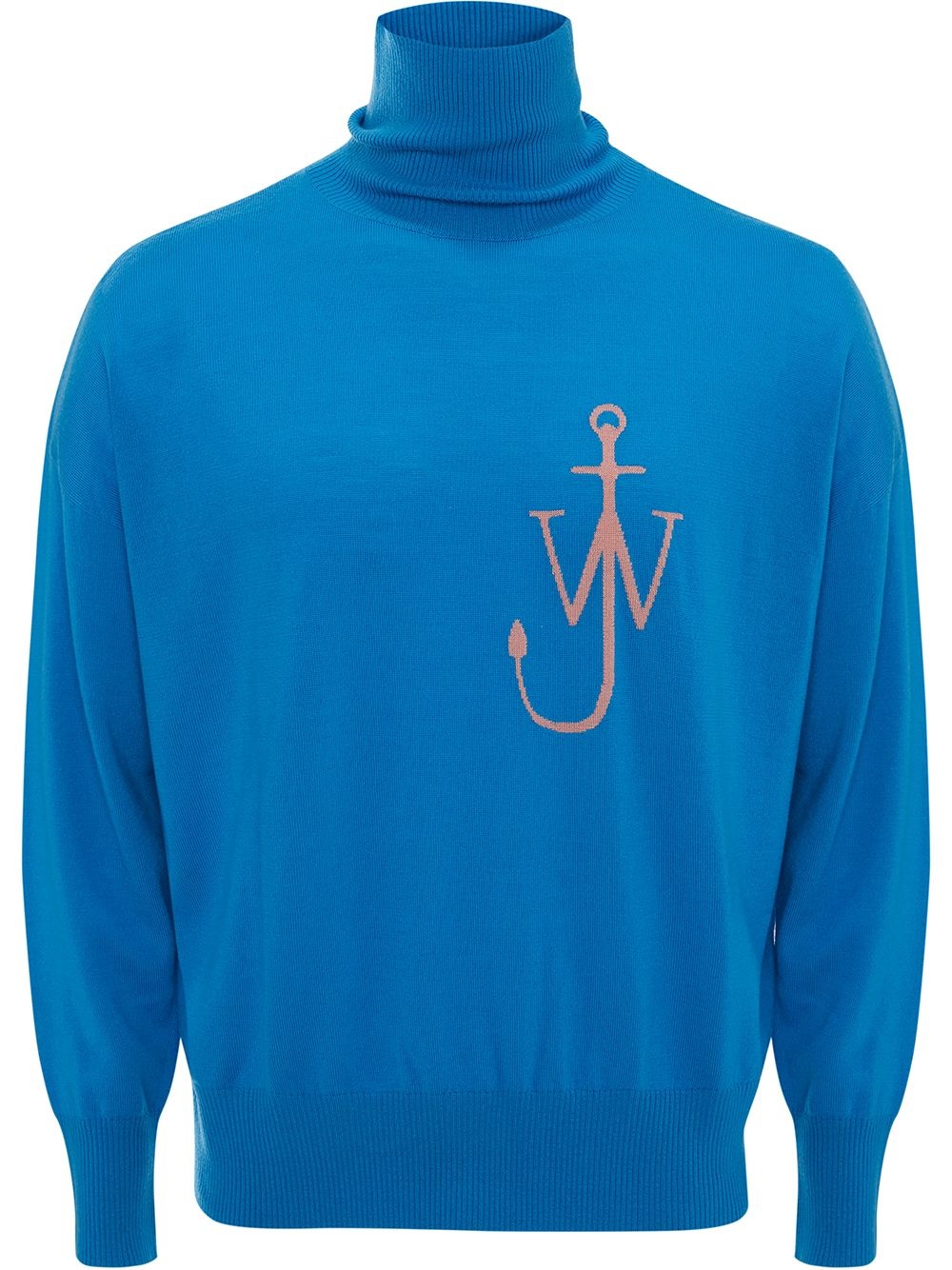 embroidered Anchor motif turtleneck jumper - 1