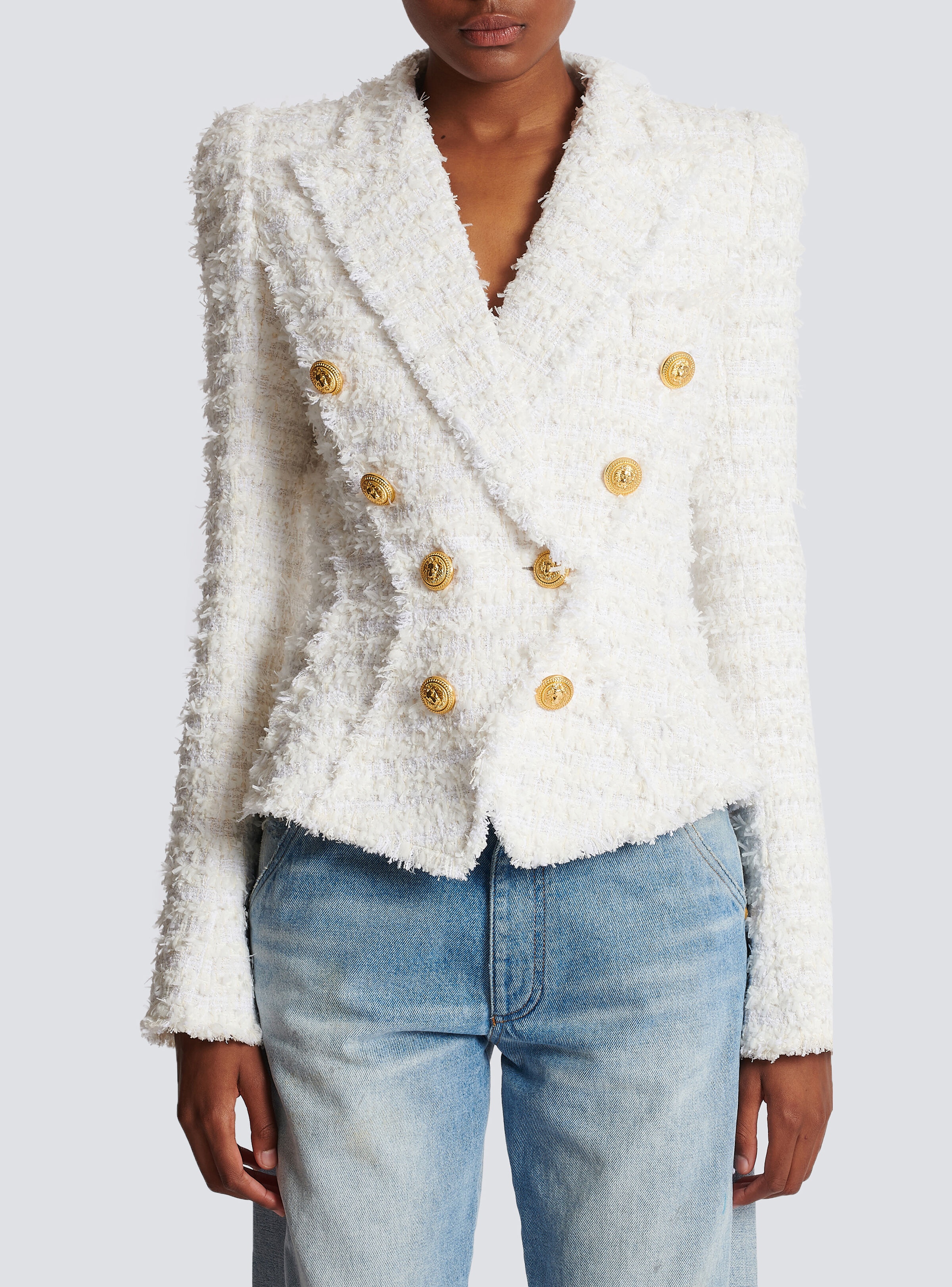 Slim-fit tweed jacket - 5