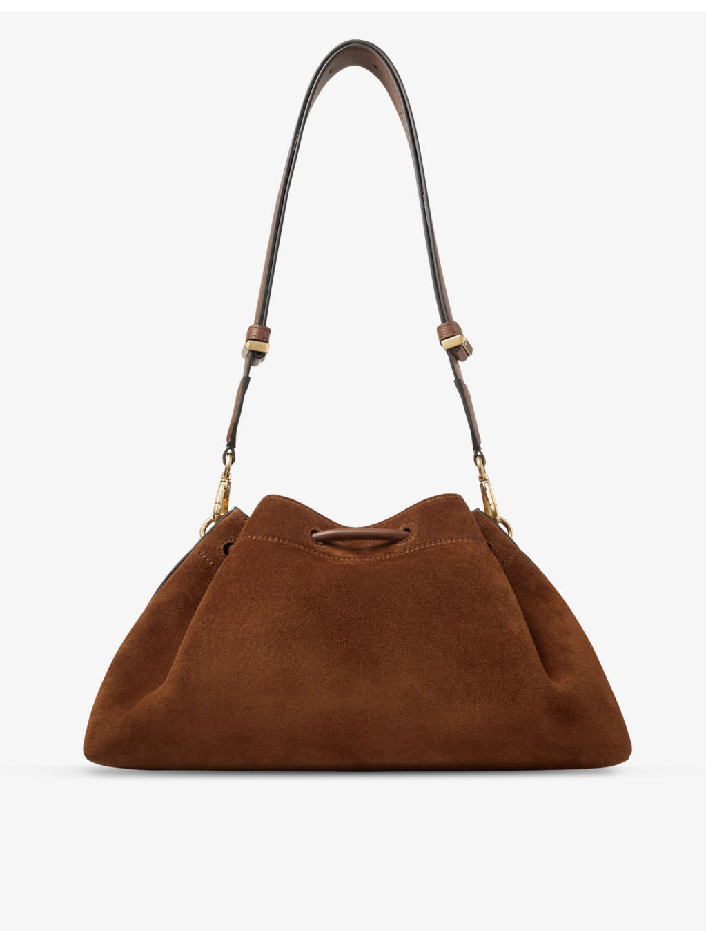 Cinch suede shoulder bag - 5