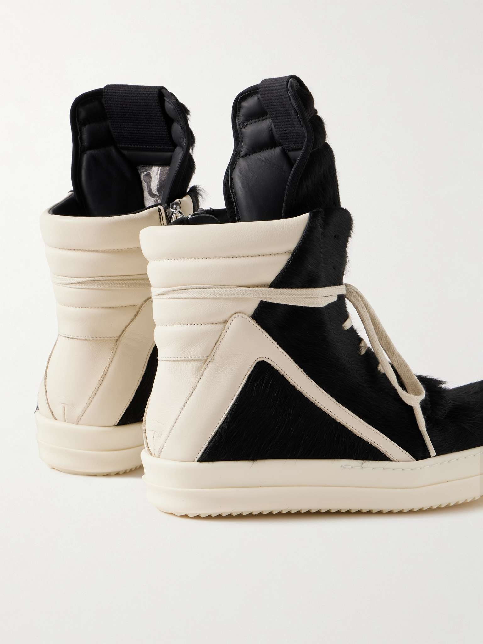 Geobasket Calf Hair and Leather High-Top Sneakers - 5