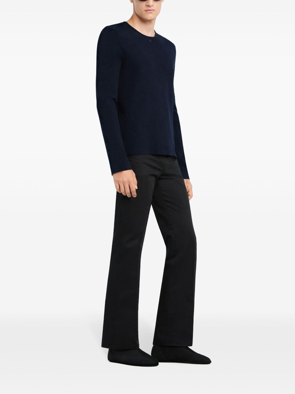 cut-out knit sweater - 3