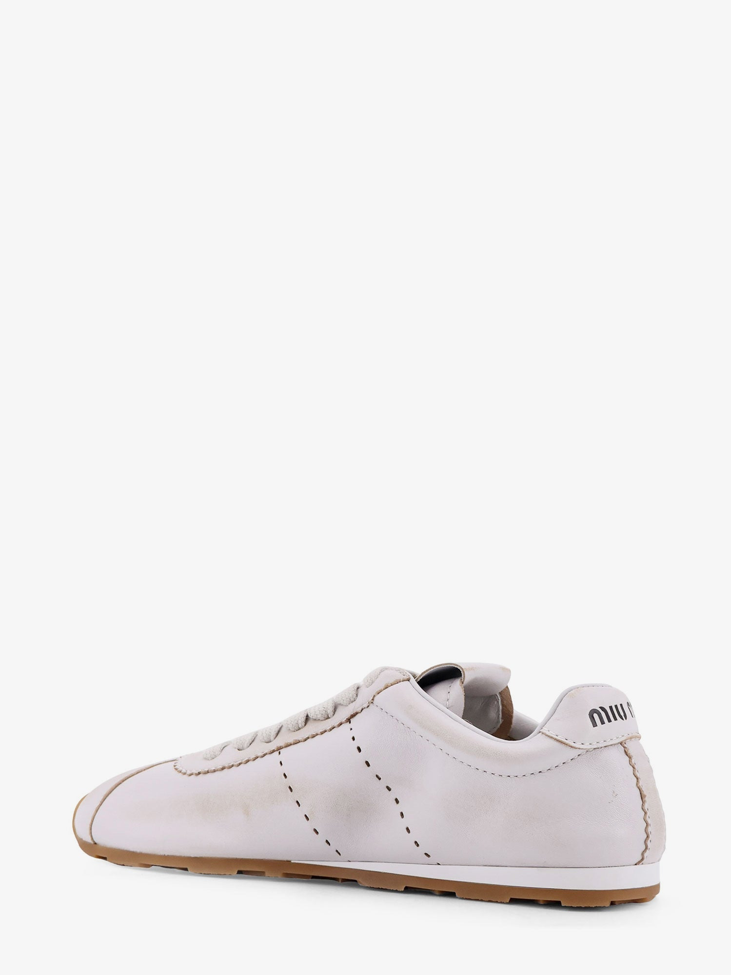Miu Miu Women Plume Low-Top Leather Sneakers - 3