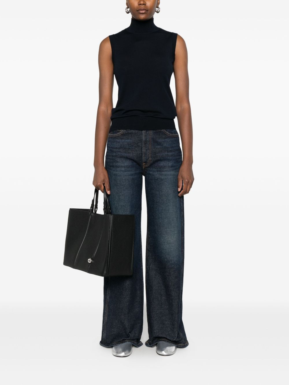high-neck sleeveless top - 2