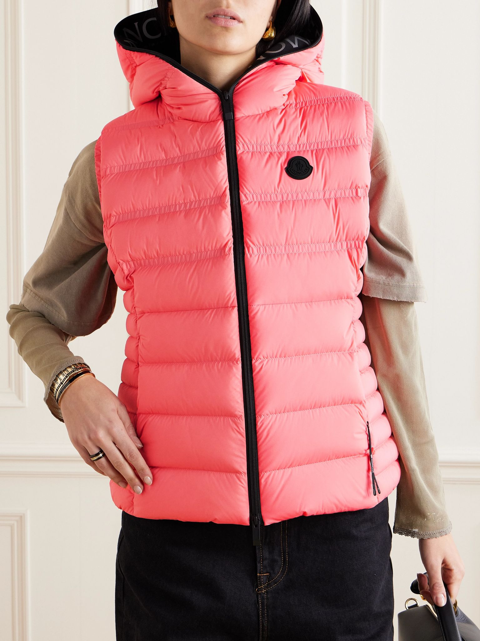 Aliterse quilted shell down vest Pink - 3