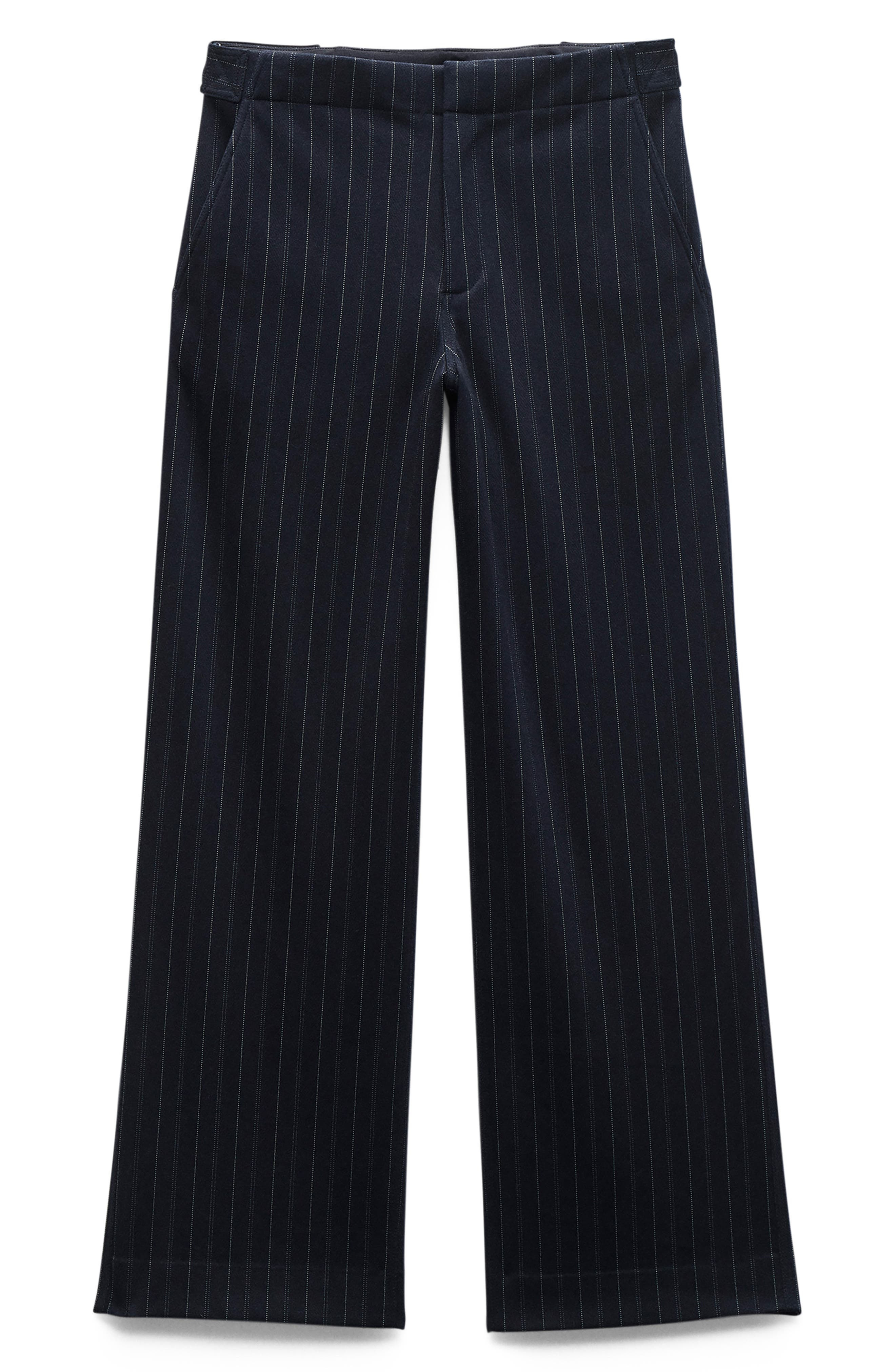 rag & bone Irina Ponte Wide Legs Pants in Navy Multi at Nordstrom - 4