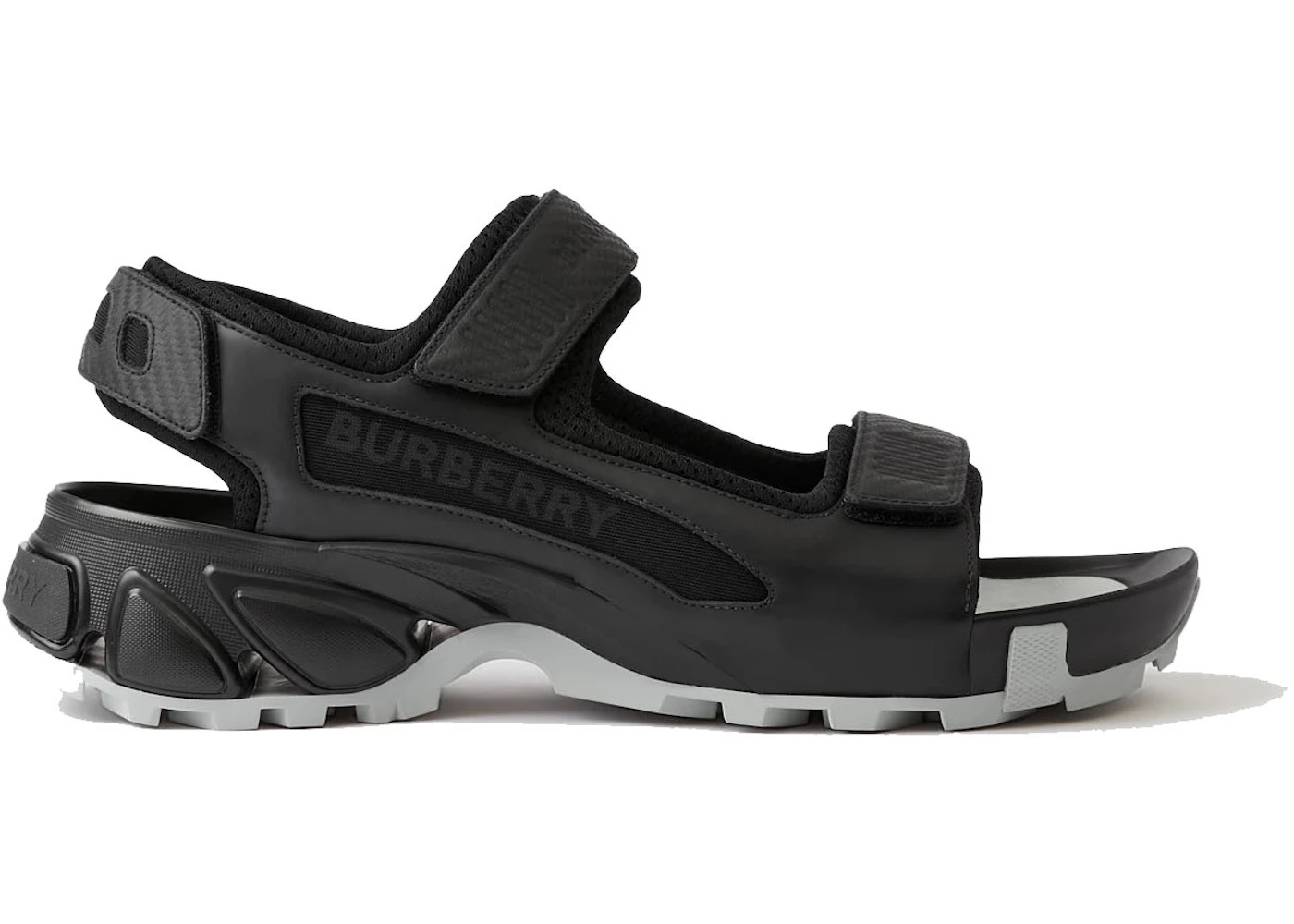 Burberry Arthur Sandal Black Leather - 1