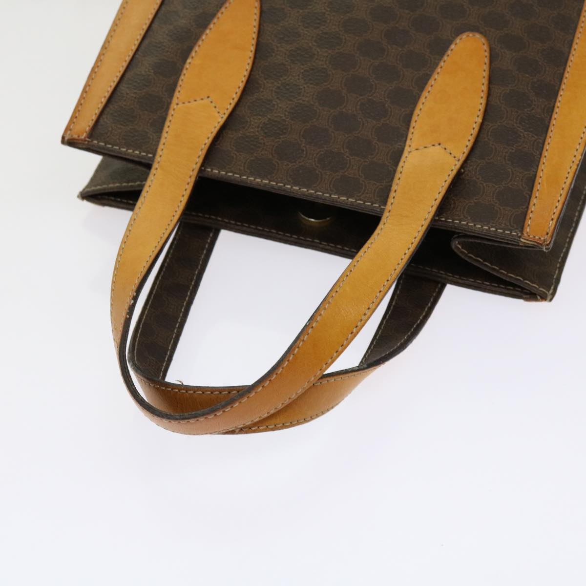 CELINE Macadam Canvas Hand Bag Pvc Brown - 7