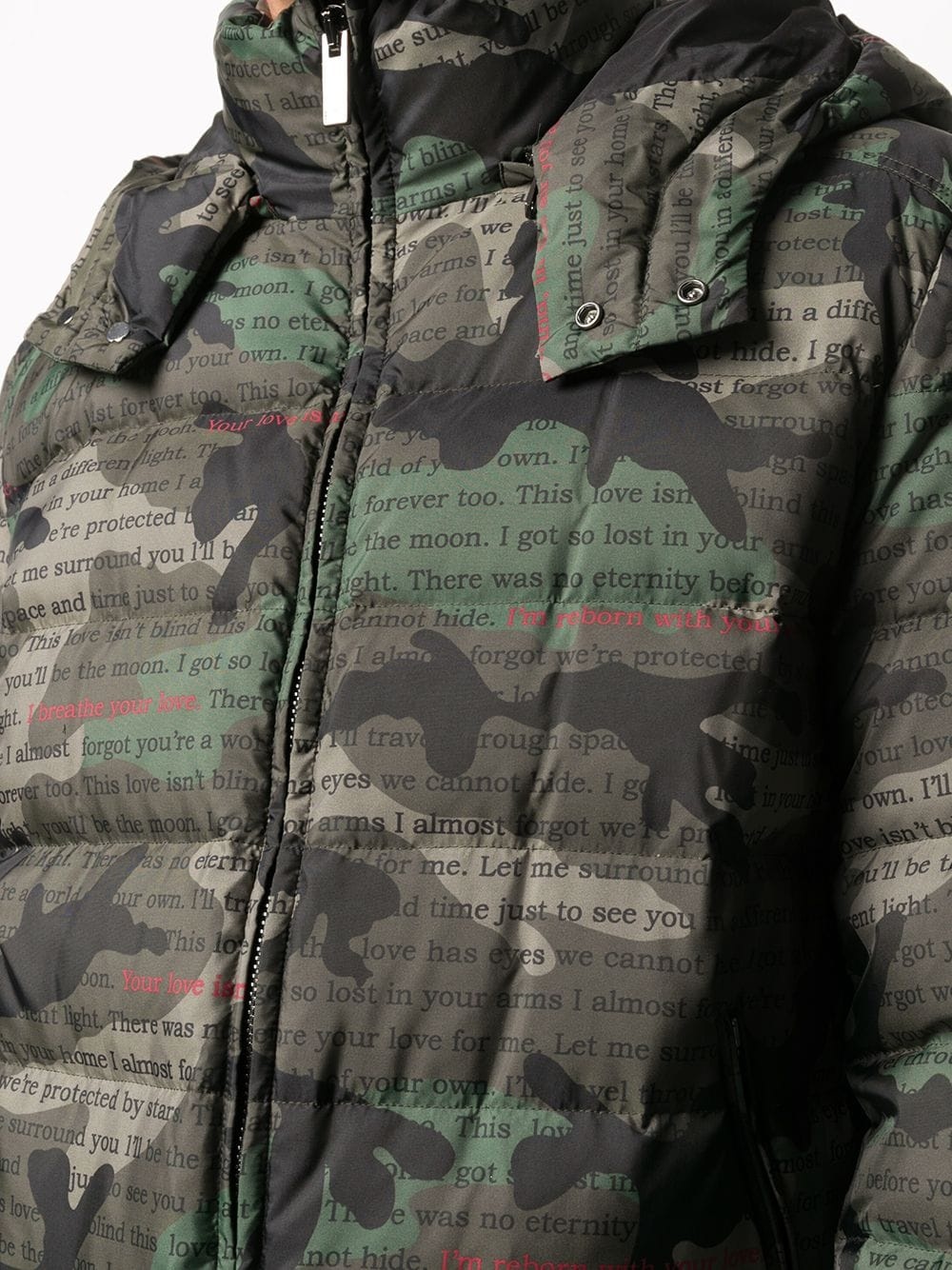 Poetry camouflage puffer jacket - 5