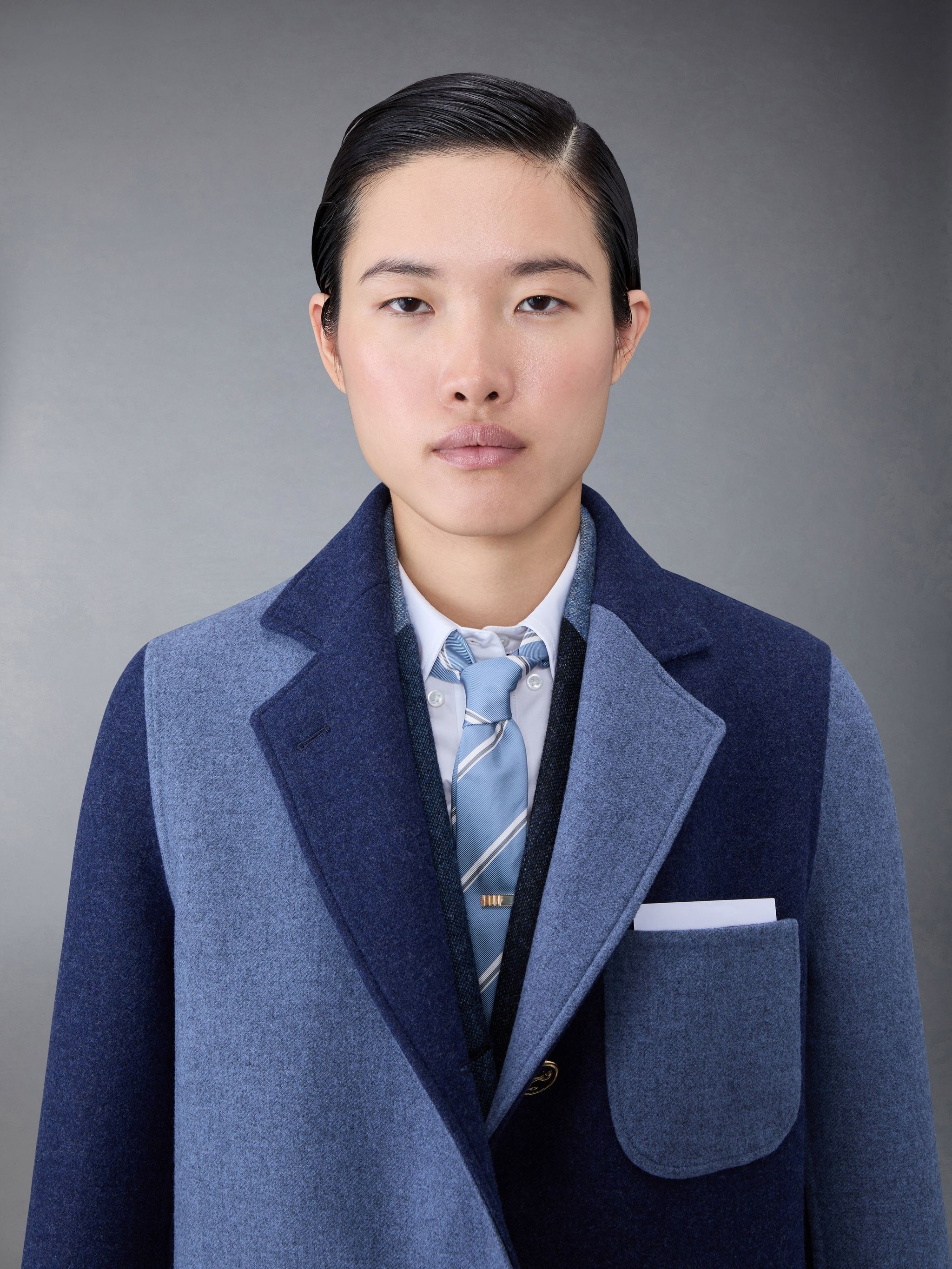 Fun-Mix Double Face Melton Elongated Sack Overcoat - 5