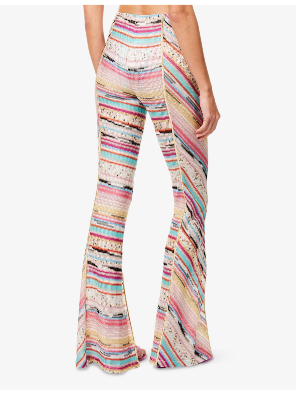 Miss Striped Lurex Knitted Trousers - 4