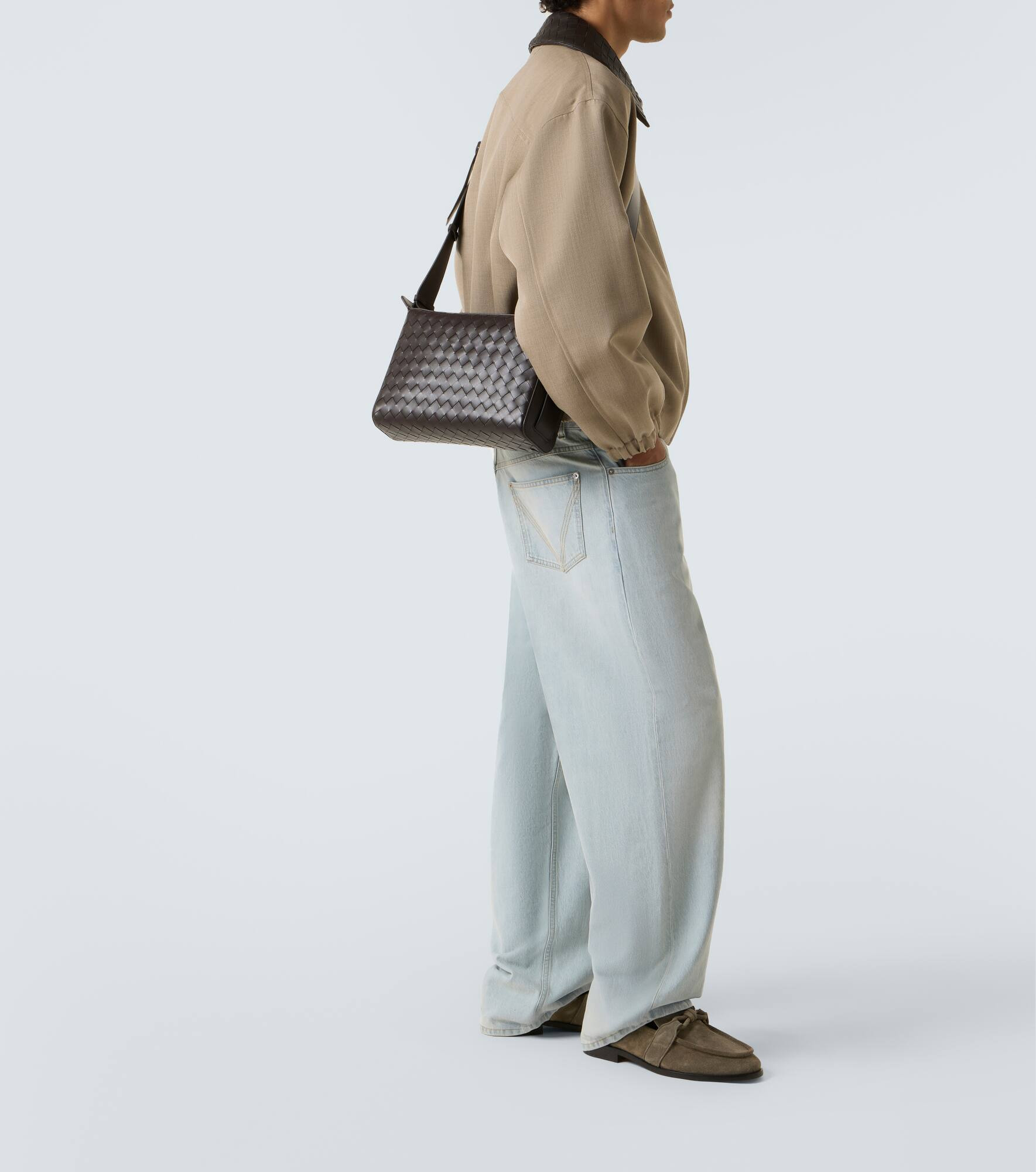 Tribeca Intrecciato leather crossbody bag - 7