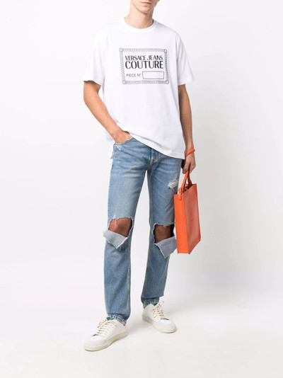 VERSACE JEANS COUTURE distressed straight-leg jeans outlook