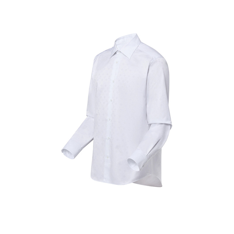 Louis Vuitton Monogram Long-Sleeved  Cotton Shirt outlook