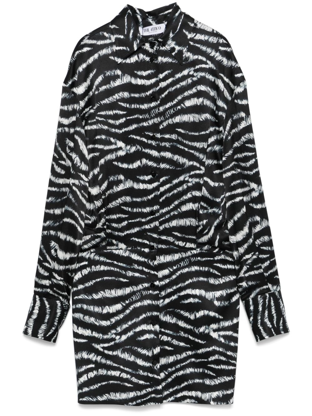 zebra-print mini dress - 1
