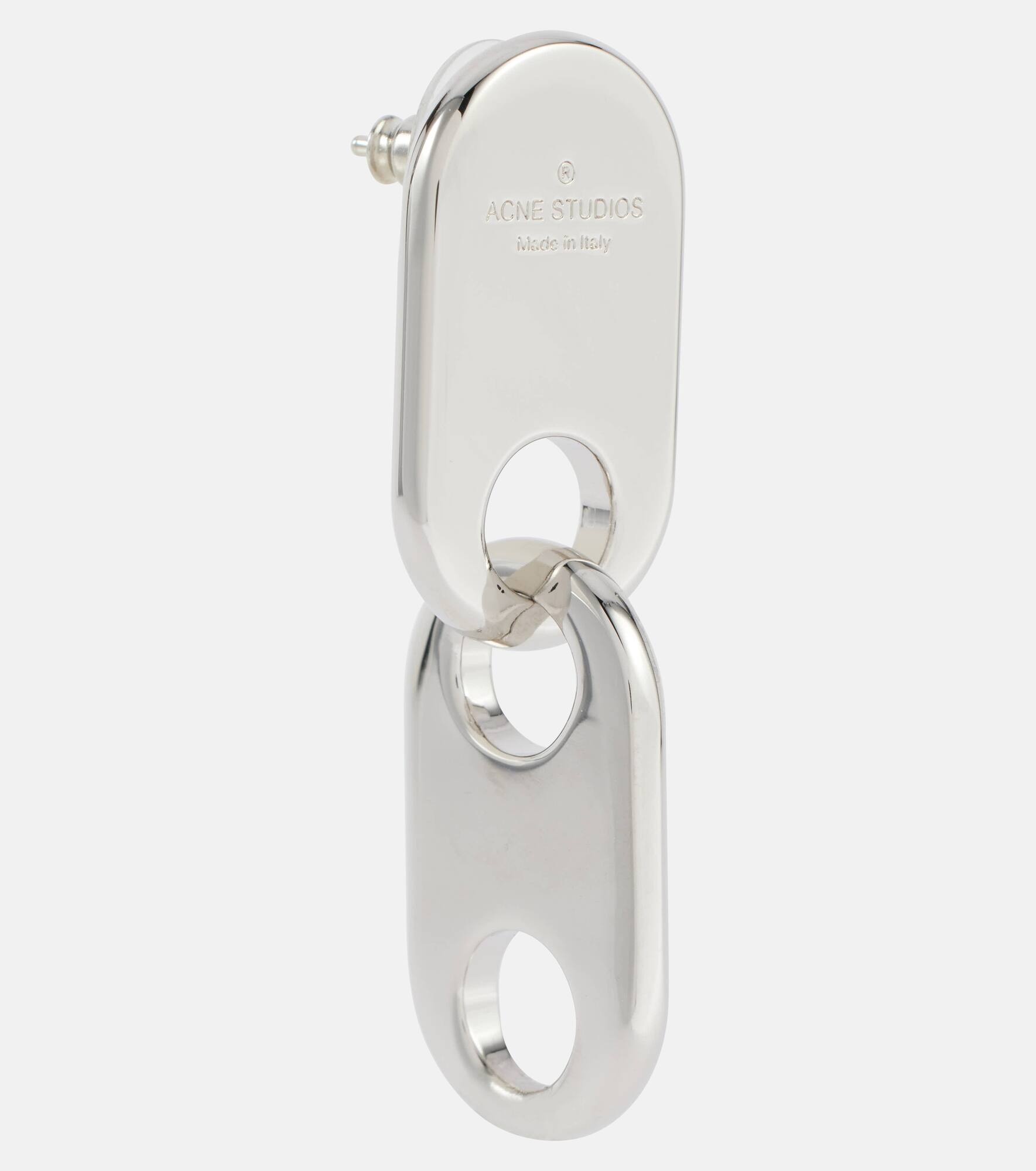 Chain Lock logo drop earrings - 2