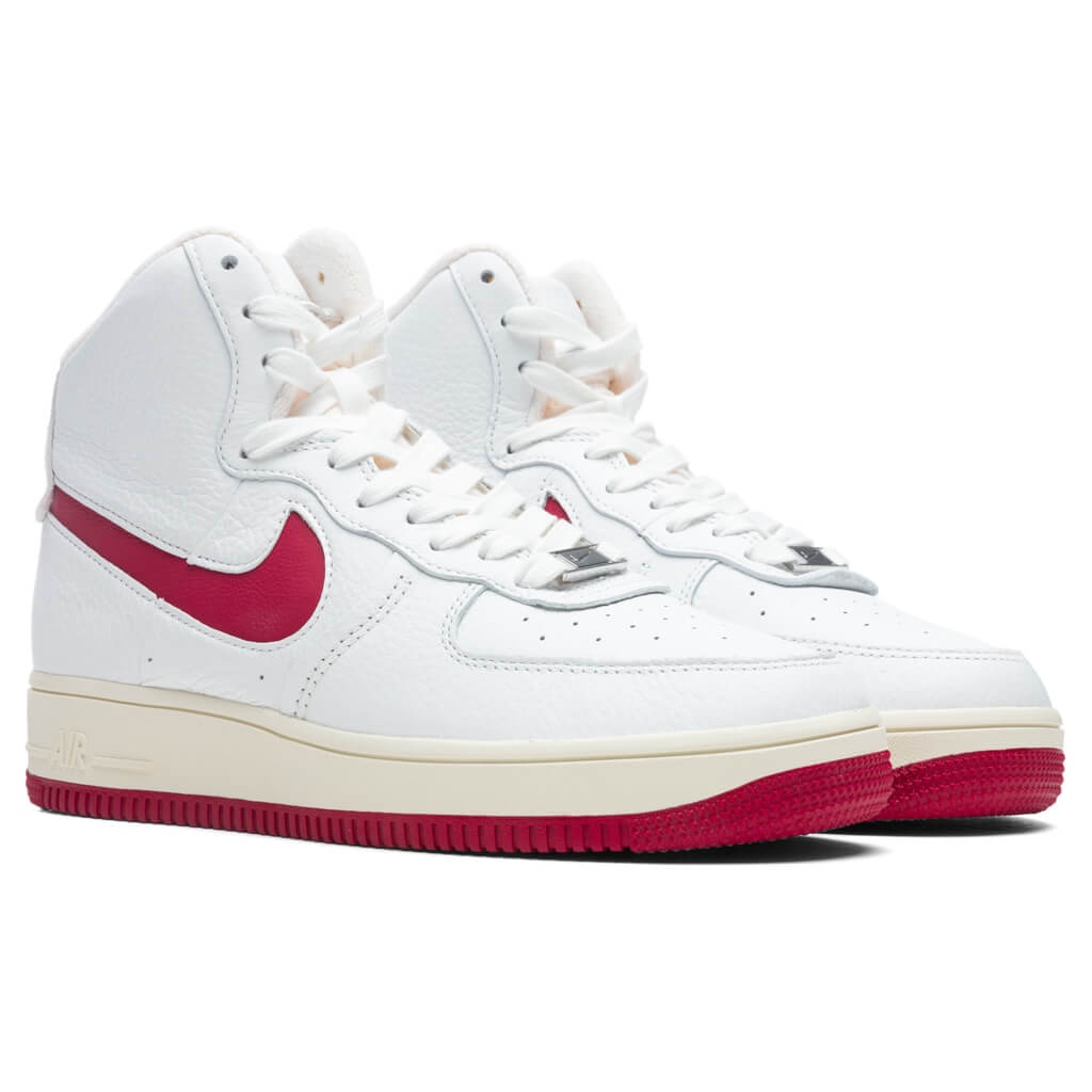 NIKE WOMEN'S AIR FORCE 1 SCULPT - SUMMIT WHITE/GYM RED - 2