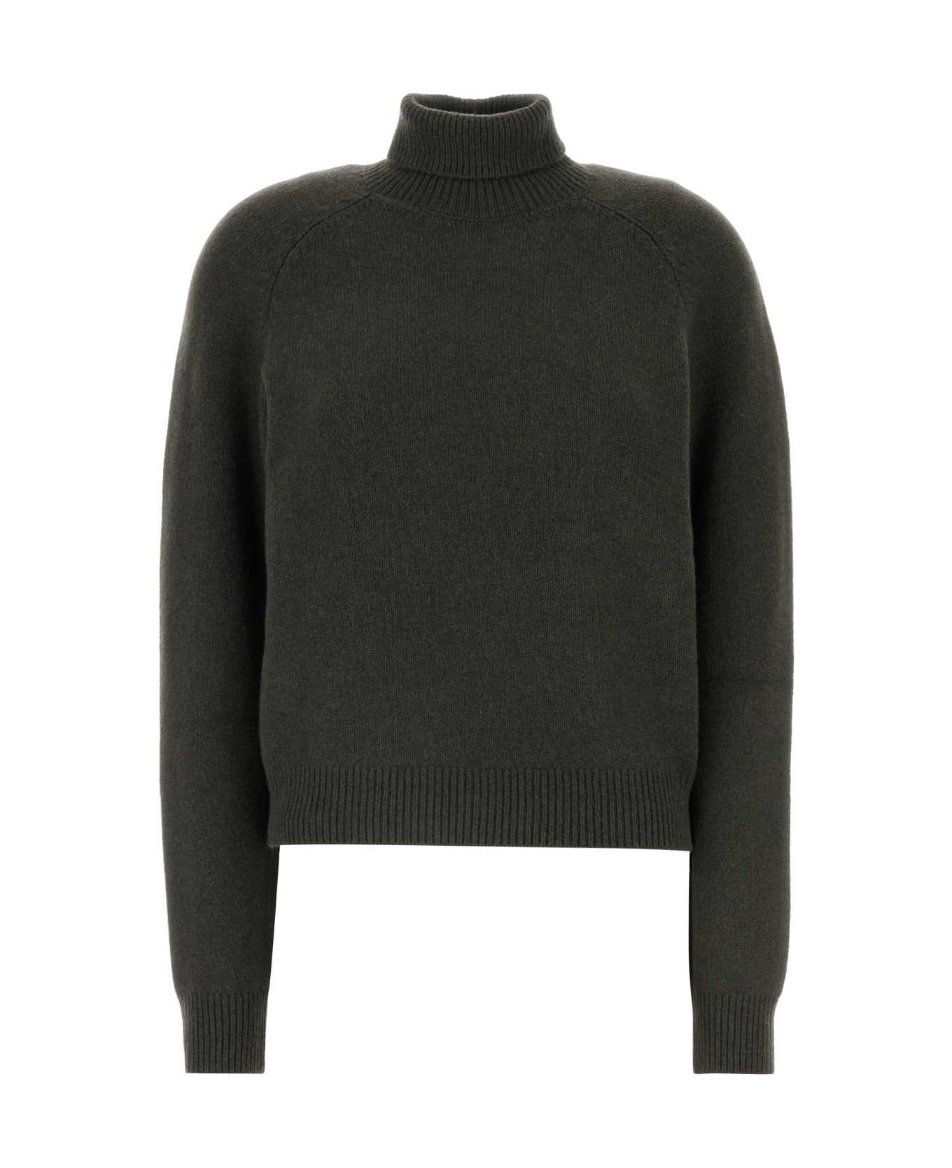 Dark Green Cashmere Blend Sweater - 1