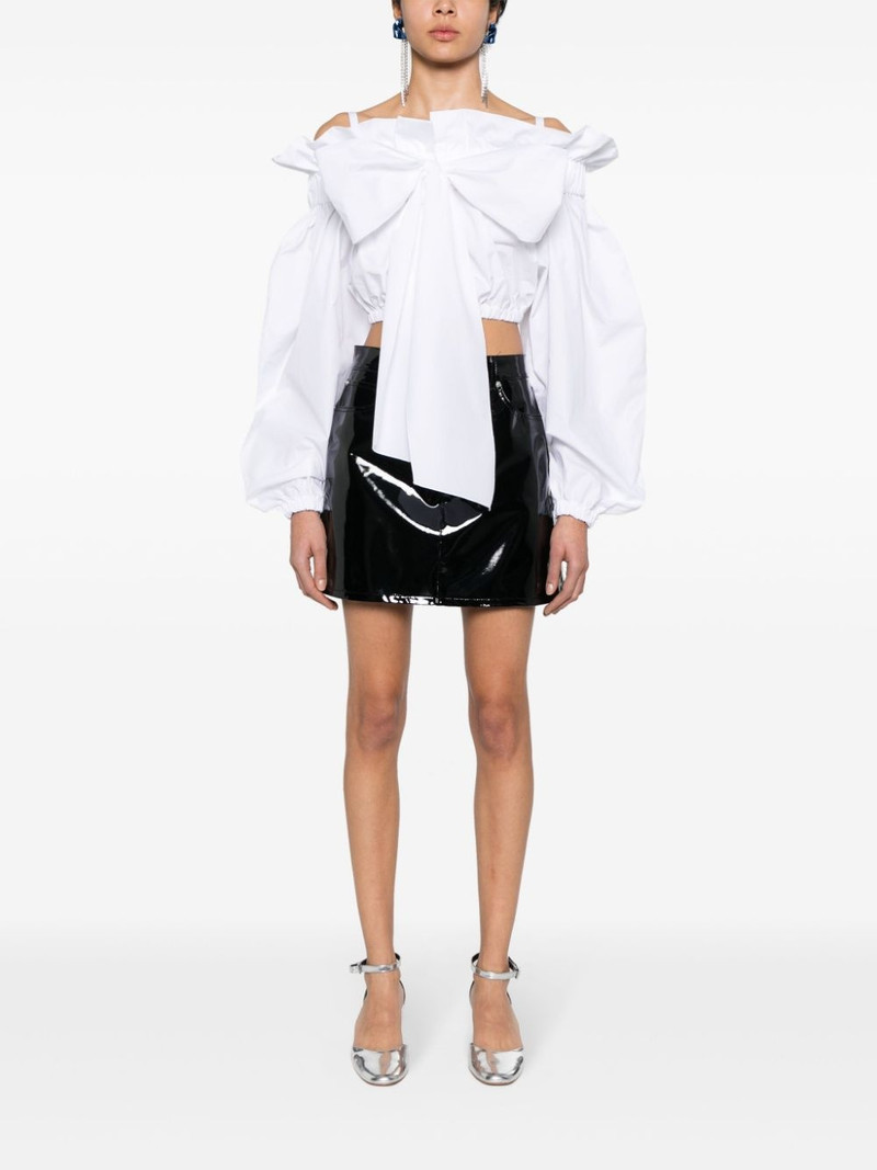 PATOU bow-detail cotton crop top outlook