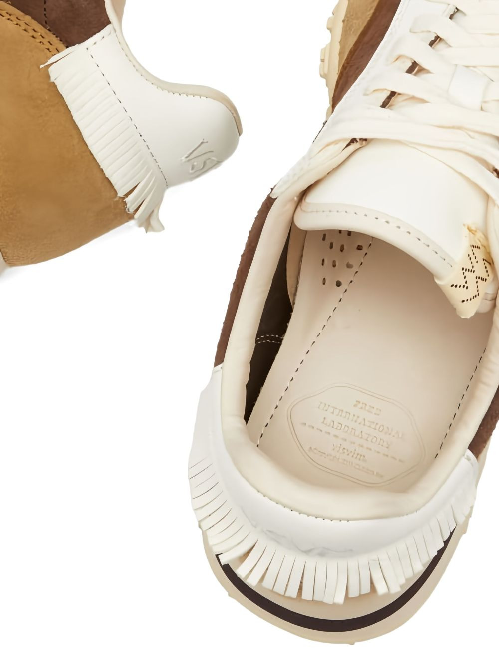 fringed suede sneakers - 3