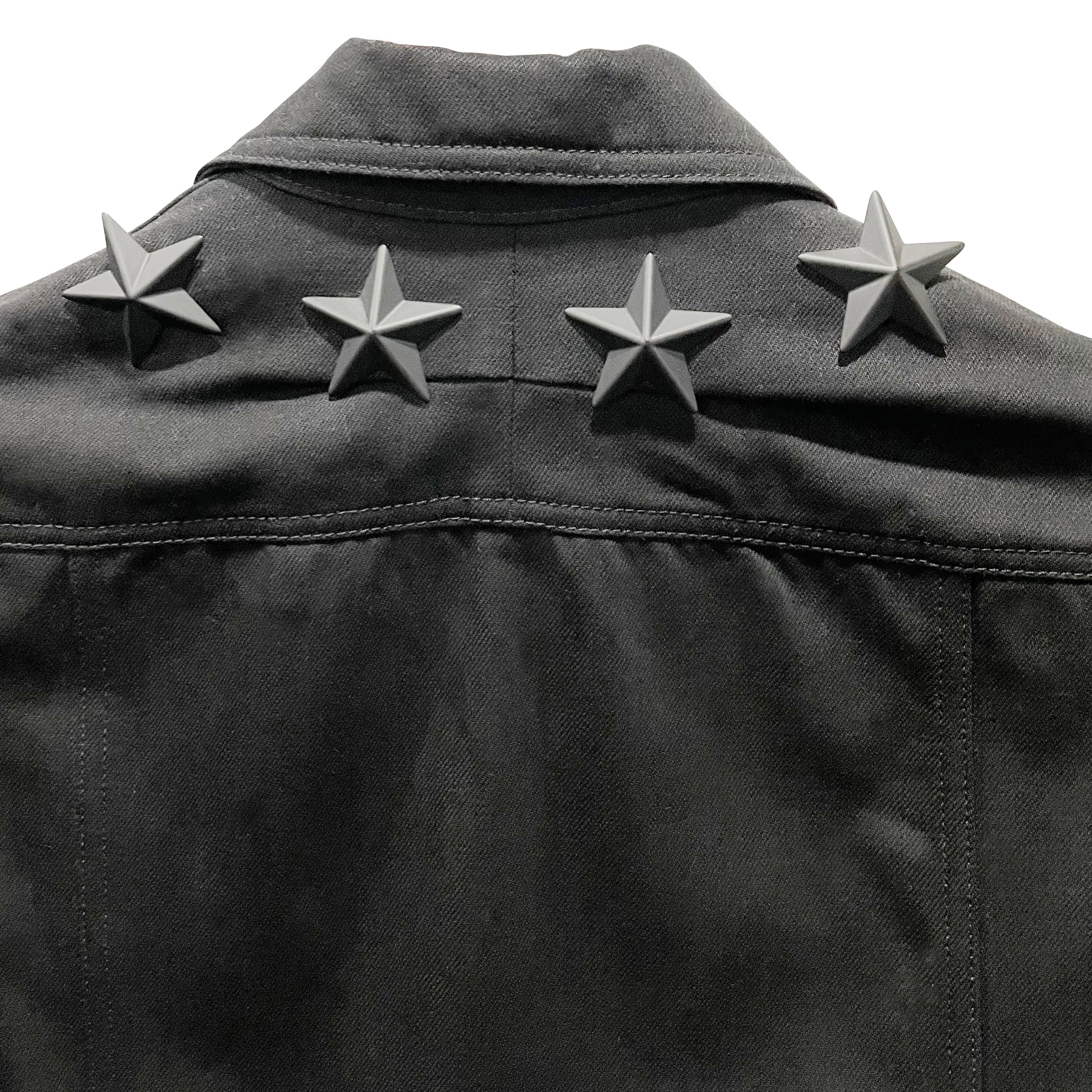 Givenchy Star-Studded Denim Jacket - Black - 6