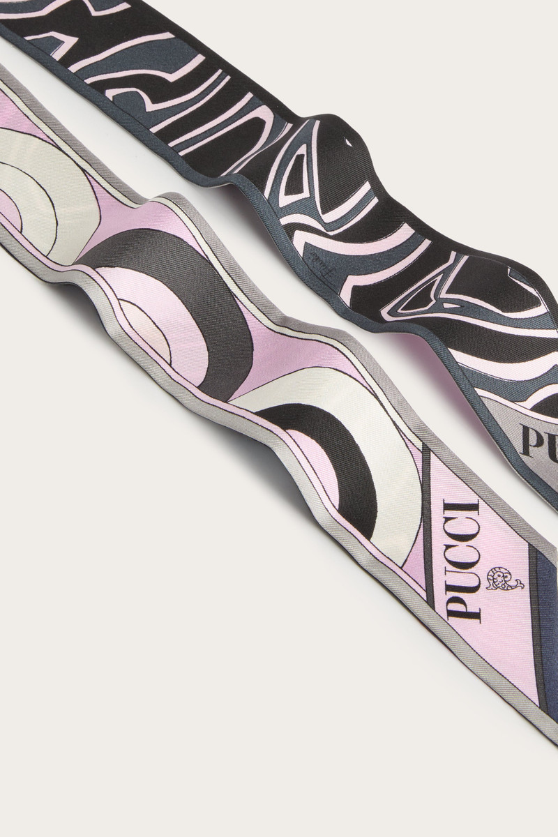 ONDE AND LABIRINTO PRINT SILK TWILL SCARF 3