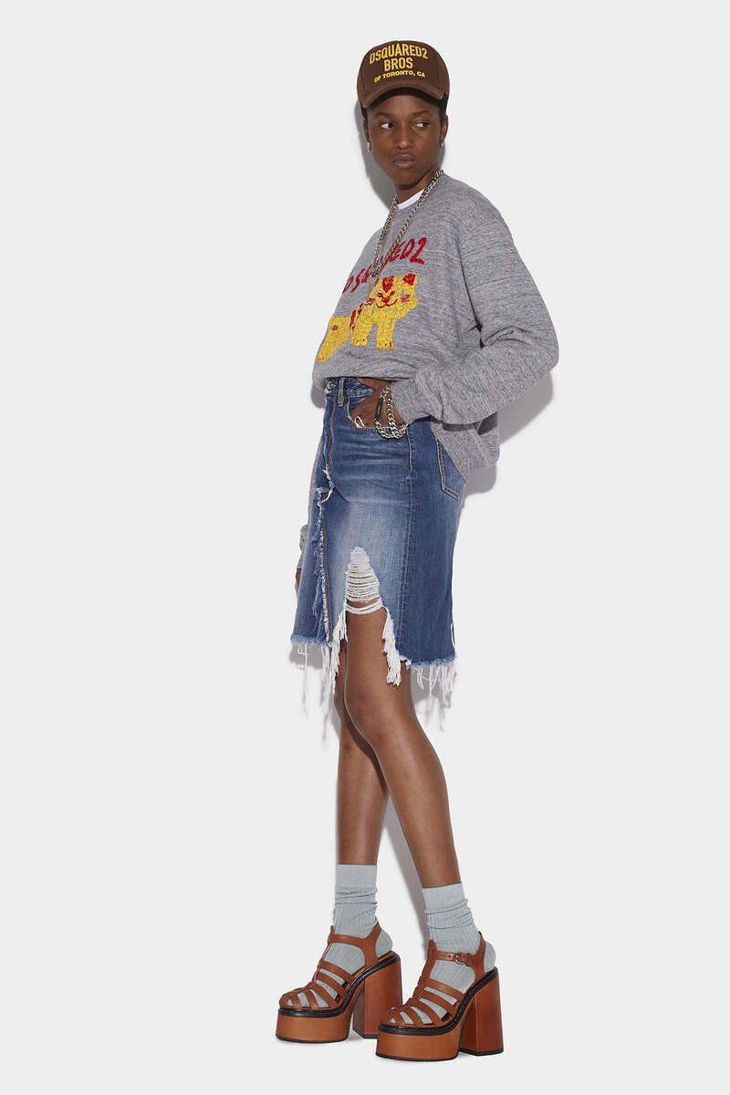 FRINGED MIDI SKIRT - 3