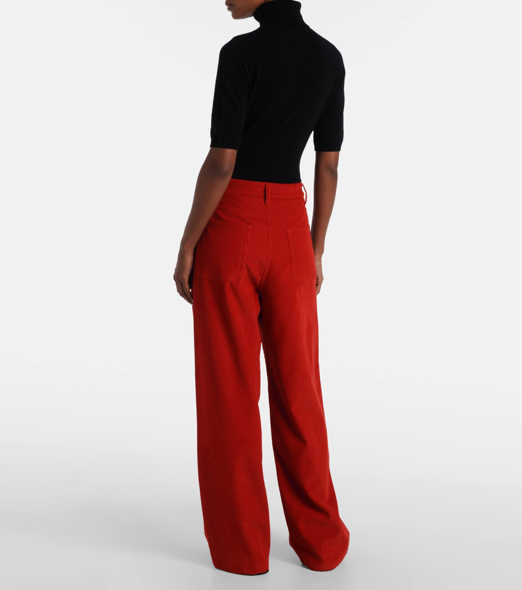 Cotton corduroy wide-leg pants - 3