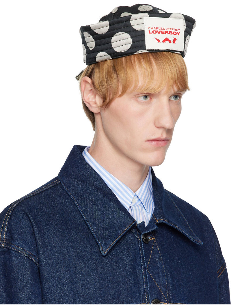 CHARLES JEFFREY LOVERBOY SSENSE Exclusive Black & White Sailor Hat outlook