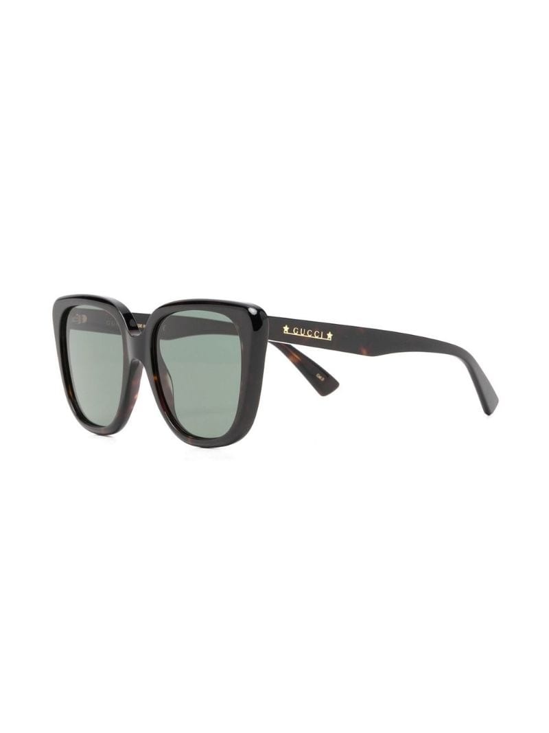 tortoiseshell-effect square-frame sunglasses - 2