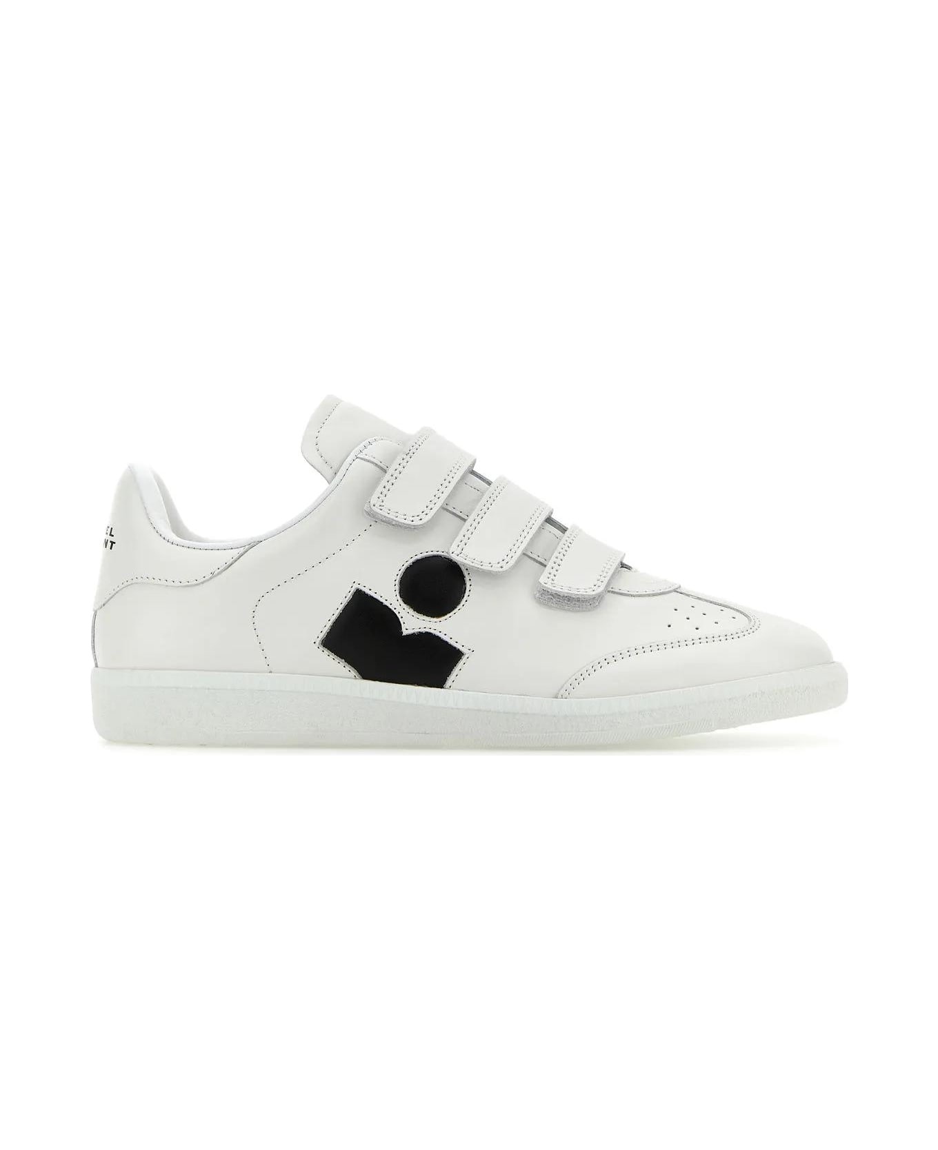 White Leather Logo Classic Sn Sneakers - 1