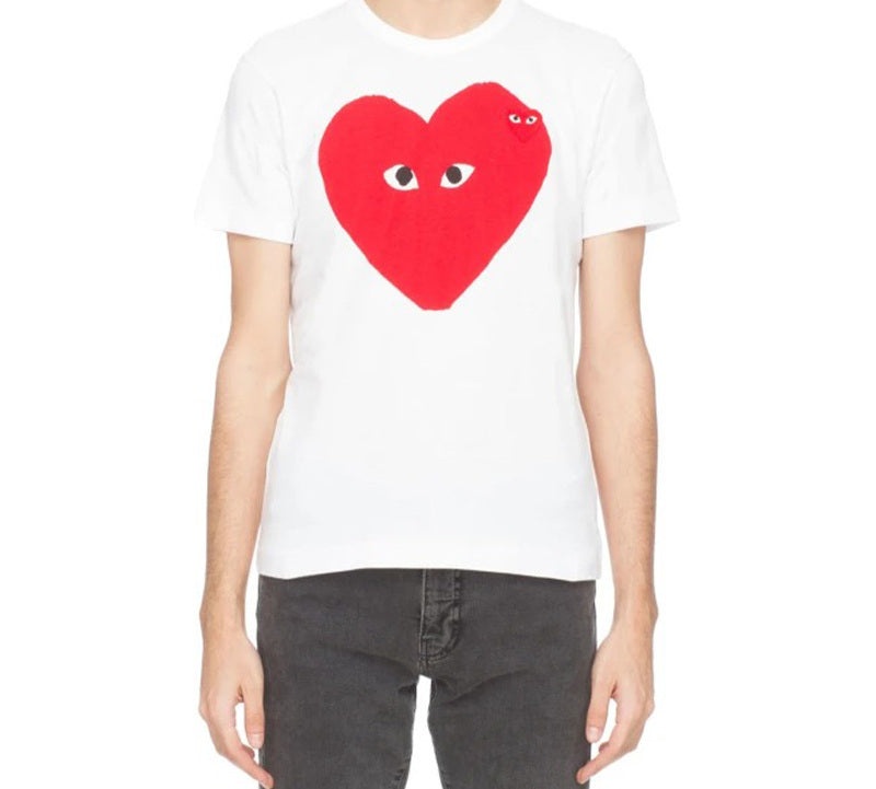 COMME des GARCONS PLAY Red Emblem Small Eyes T-Shirt 'White' AZ-T220-051-1 - 3