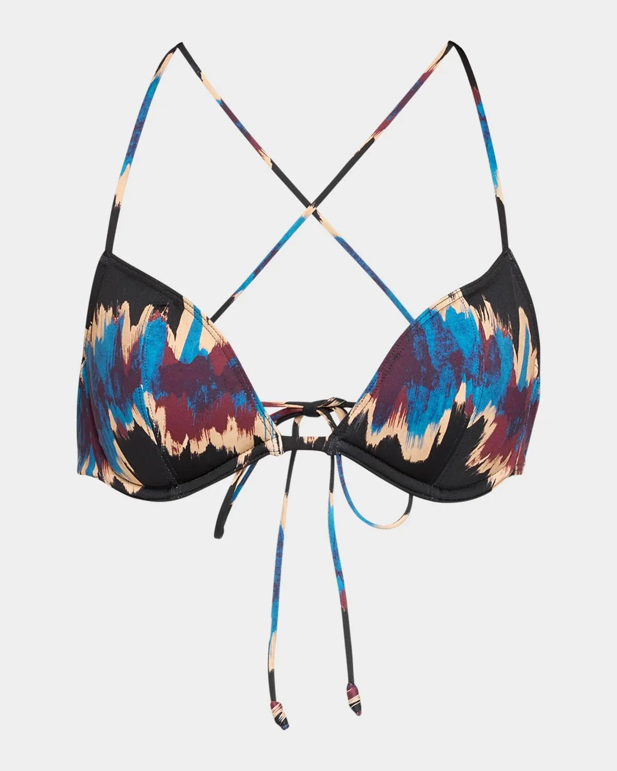 Floria Ikat Tie Bikini Top - 1
