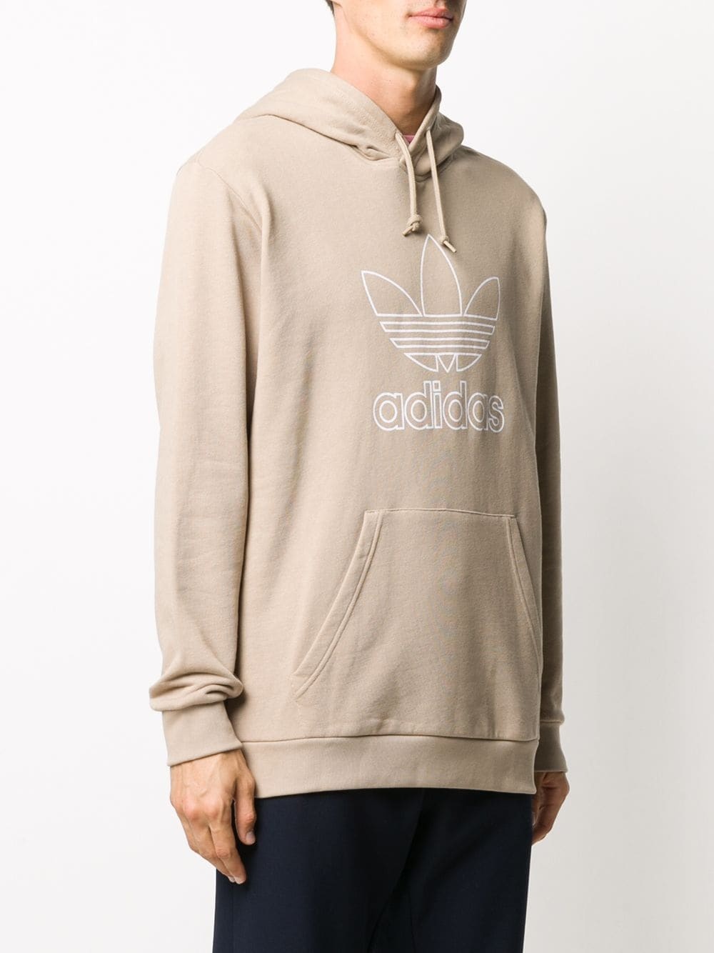 beige logo hoodie - 3