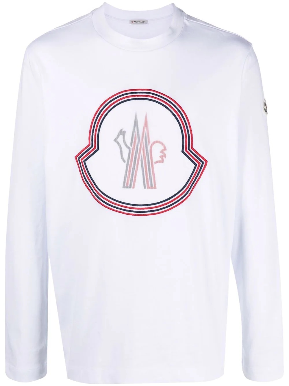 logo-embroidered long-sleeved T-shirt - 1