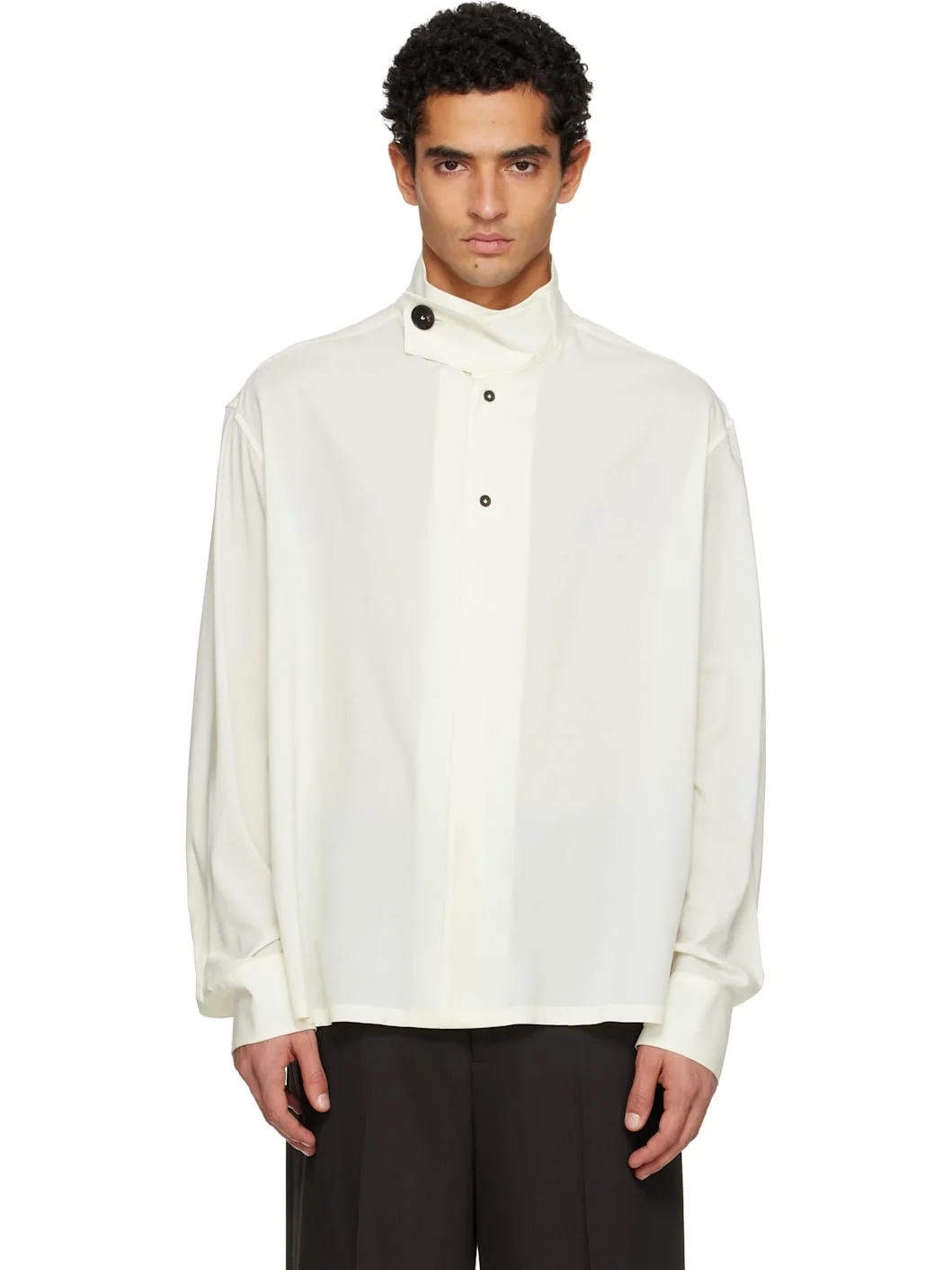 Off-White Stand-Up Collar Shirt - 1